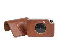 Rieibi Printomatic - Custodia protettiva in pelle PU per fotocamera digitale Kodak Printomatic con cinturino da polso, Marrone, Beauty Case