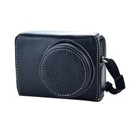 Rieibi Ricoh GR III/GR IIIx Custodia - Custodia per fotocamera vintage in pelle PU per fotocamera Ricoh GR IIIx GR III GRIII GR3 DSLR - Custodia protettiva con cinturino - Nero