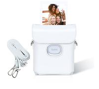Rieibi Square Link Case - Custodia protettiva SQ Link per stampante smartphone Instax Square Link con tracolla, colore bianco