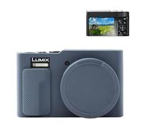 Rieibi TZ99 Custodia per fotocamera, custodia protettiva in silicone morbido per fotocamera Panasonic Lumix DC-TZ99, accessori con 2 pellicole protettive per schermo, leggera - blu navy