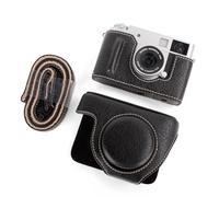 Rieibi X-HF1/X-Half Case, custodia in pelle PU per fotocamera Fujifilm X HF1/X Half Mirrorless, custodia protettiva con tracolla regolabile, marrone, beauty cover