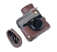 Rieibi X100V Custodia per fotocamera - Custodia in pelle retrò per fotocamera digitale Fujifilm X100V - Custodia protettiva con cinturino e custodia con impugnatura - Marrone
