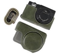 Rieibi ZS99 Custodia per fotocamera, custodia in pelle PU per fotocamera digitale Panasonic Lumix DC-ZS99, custodia protettiva staccabile con tracolla regolabile, custodia di bellezza