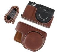 Rieibi ZS99 Custodia per fotocamera, custodia in pelle PU per fotocamera digitale Panasonic Lumix DC-ZS99, custodia protettiva staccabile con tracolla regolabile, custodia di bellezza