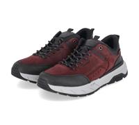 Rieker 06103-35 - Sneaker basse da uomo, in pelle e tessuto, colore rosso, taglia 40, Colore: rosso, 44 EU