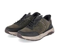 Rieker 06103-54 - Sneaker basse da uomo, in pelle e tessuto, colore verde, taglia 40, verde, 43 EU