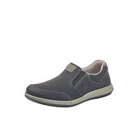 Rieker 17363 Uomo Mocassini, Nero (Black/Grau/Black/Polvere 00), 46 EU