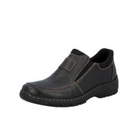 Rieker 19961 - Mocassini Uomo, Nero (Schwarz/Kakao/Schwarz), 45 EU