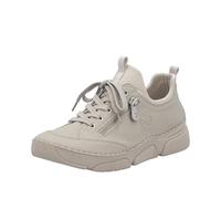 Rieker 45973-60 - Scarpe Basse con Lacci, in Tessuto e Sintetico, da Donna, Colore: Beige, Beige., 42 EU