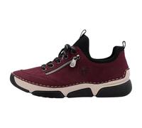 Rieker 45973-60 - Scarpe Basse con Lacci, in Tessuto e Sintetico, da Donna, Colore: Beige, Colore: Rosso, 41 EU