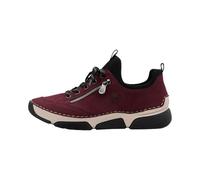 Rieker 45973-60 - Scarpe Basse con Lacci, in Tessuto e Sintetico, da Donna, Colore: Beige, Colore: Rosso, 41 EU