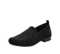 Rieker 51989, Mocassino Donna, Schwarz, 38 EU