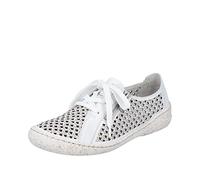 Rieker 54516, con Lacci Donna, Bianco, 37 EU