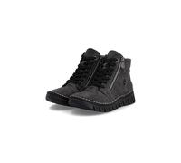 Rieker 57502-45 Damen Schnürstiefel Keilabsatz Grau Sneaker