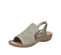 Rieker 60843, Sandali con Cinturino alla Caviglia Donna, Verde, 36 EU