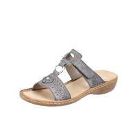 Rieker 608k1 - Ciabatte Donna, Grigio (Stromboli), 39 EU