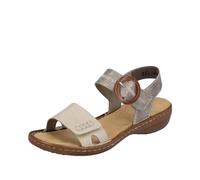 Rieker 608Z3, Sandali Donna, Beige, 40 EU