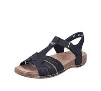 Rieker 61461, Sandali con Cinturino alla Caviglia Donna, Nero, 38 EU