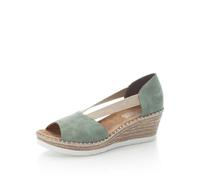 Rieker 619 x 1, Sandali Donna, Verde, 41 EU