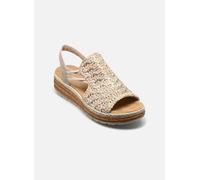 Rieker Sandalo Beige, Beige argento taglio, 38 EU