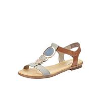 Rieker 64278 Donna Sandali a Punta Chiusa, Grigio (Cement/Amaretto/Rose/Jeans 42), 38 EU