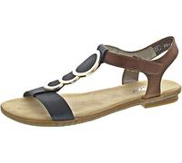 Rieker 64278 - Sandali a punta chiusa Donna, Blu (Pazifik/amaretto), 36 EU
