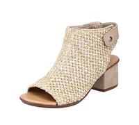 Rieker 64670, Sandali Donna, Beige, 38 EU