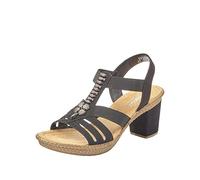 Rieker 66506 Donna Sandali a punta chiusa, Nero (Black 00), 39 EU