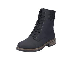 Rieker 71460, Stivali Stringati Donna, Nero, 42 EU