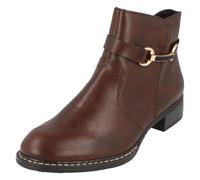 Rieker 73487 Stivaletti Donna Marroni con Zip Tomaia Sintetica Chelsea