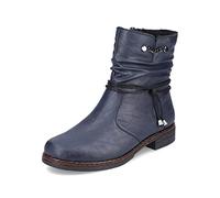 Rieker 75160, Stivali Corti Donna, Blu, 40 EU