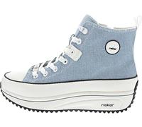 Rieker Sneaker alta blu chiaro / nero / bianco, Taglia 39