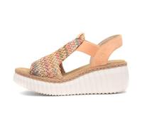 Rieker Antistress - Sandali da donna in tessuto albicocca, Arancione, 40 EU