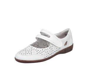 Rieker Ballerina da Donna 47675, Bianco, 36 EU