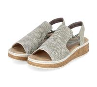 Rieker Damen 62741 - Sandali con zeppa, 37 EU, colore: Verde