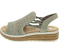Rieker Damen 62741 - Sandali con zeppa, 40 EU, colore: Verde