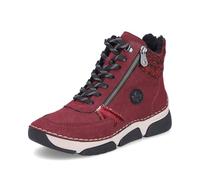Rieker Donna 45960 - Stivali stringati, 38 EU, colore: Rosso, Colore: rosso, 38 EU