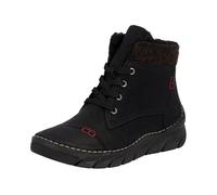 Rieker Donna 55031 Stivali stringati, nero, 42 EU, Nero, 42 EU