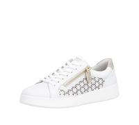 Rieker Donna D2E03 Sneaker Low, Bianco, 37 EU