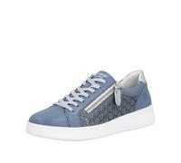 Rieker Donna D2E03 Sneaker Low, Blu, 36 EU