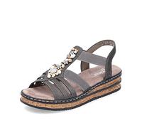 Rieker Donna Mocassini 62949, Signora Pantofole,Pantofola,Scarpe Casual,Ingresso Aperto,Beige (Beige / 45),36 EU / 3.5 UK