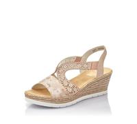 Rieker Donna Sandali 61916, Signora Sandali con Piattaforma,Sandalo con Plateau,Scarpa Estiva,Comodo,Suola Spessa,Rosa (Rosa / 31),42 EU / 8 UK
