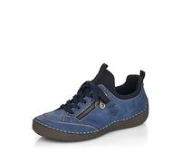 Rieker Donna Scarpe Stringate 52573, Signora Scarpe comode,Scarpa Bassa Comfort,Lacci,Comodo,Blu (Blau Kombi / 14),40 EU / 6.5 UK