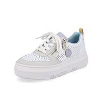 Rieker Donna Scarpe Stringate M1905, Signora Scarpe Sportive Allacciate,Scarpa Bassa,Scarpe Allacciate,Bianco (Weiss Kombi / 80),36 EU / 3.5 UK