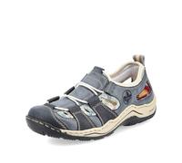 Rieker Donna Sneaker L0561, Signora Sneaker Basse,Soletta Removibile,Scarpa Bassa,Scarpe da Strada,Tempo Libero,Sportivo,Blu (Blau / 14),43 EU / 9 UK