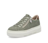 Rieker Donna Sneaker M1952, Signora Sneaker Basse,Soletta Removibile,Scarpa Bassa,Tempo Libero,Sportivo,Verde (Grün / 52),42 EU / 8 UK