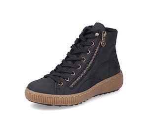 Rieker Donna Sneaker Z6610, Signora Sneaker Basse,Soletta Removibile,Scarpa Bassa,Scarpa da Strada,Allacciatura,Nero (Schwarz / 00),42 EU / 8 UK