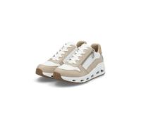 Rieker Donna Sneakers Basse Con Cerniera Comfort N5204-80 Bianco Combinato