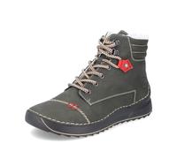 Rieker Donna Stivaletti 51545, Signora Stivaletti Allacciati,Stivali con Lacci,Boots,Chukka Boots,Stivali Corti,Verde (Grün / 54),39 EU / 6 UK