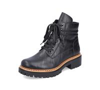 Rieker donna Stivaletti 72603, signora Stivaletti allacciati,boots,stivaletto,mezza scarpa,stivaletto con lacci,nero (schwarz / 00),40 EU / 6.5 UK